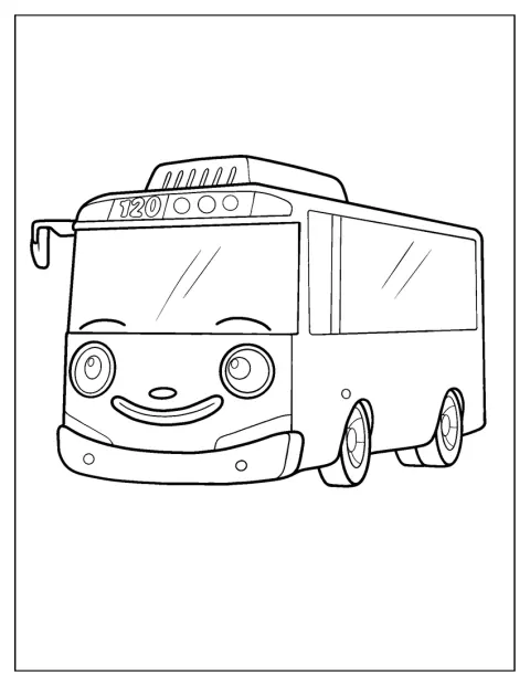 Tayo-bussen ses i en enkel kontur.