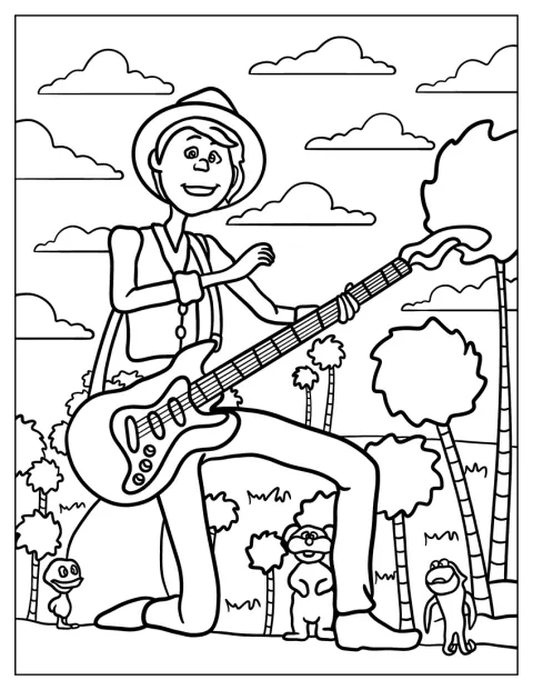 Once-ler gra na gitarze.