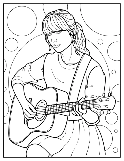 S ofinou Taylor Swift hraje na kytaru.