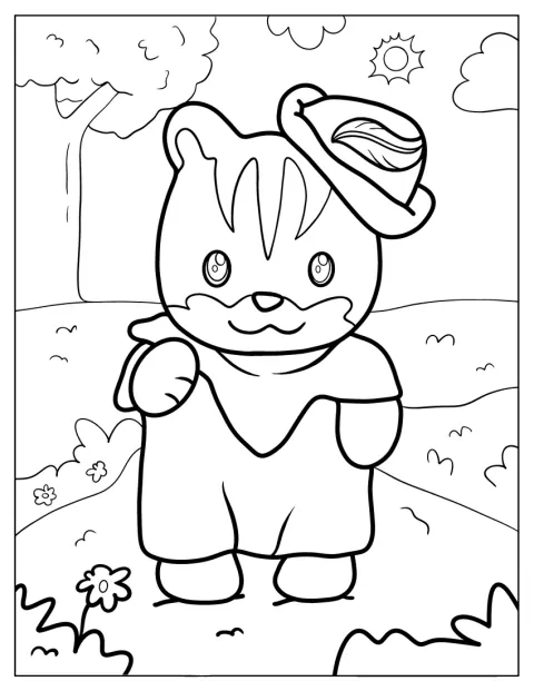 アルフィー・ウォルナットがかわいらしく立っています。
