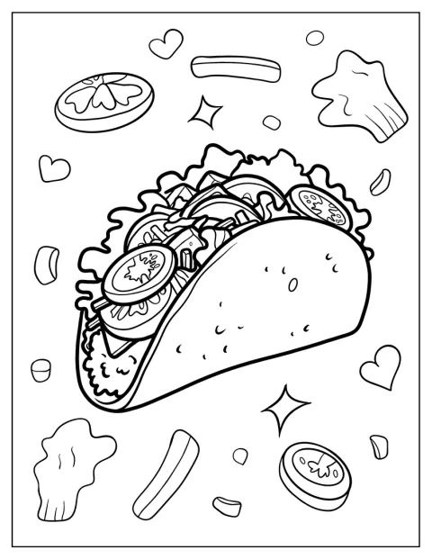 De taco’s zijn gevuld met allerlei ingrediënten.