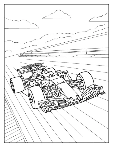 F1-auto kiitää kilparadalla.