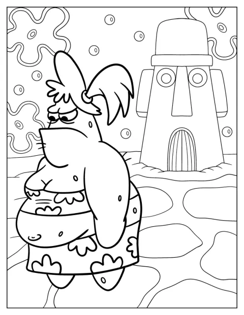 Sam Star står og furter i Bikini Bottom.