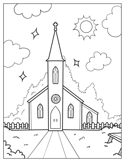 Kerítés húzódik a régi templom körül.