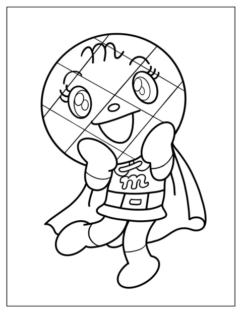 Anpanman Coloring Page Of Melonpanna