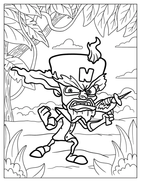 Dr. Neo Cortex schaut wütend und hält eine Strahlenkanone in der Hand.
