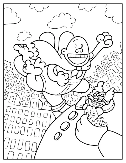 Kapitan Majtas staje do walki z Tippy Tinkletrousers.