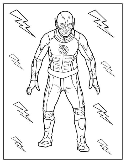 Reverse Flash posa con su traje de velocista.