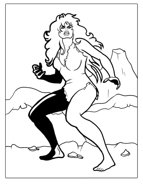She-Hulk je vyobrazena v nostalgickém retro stylu.