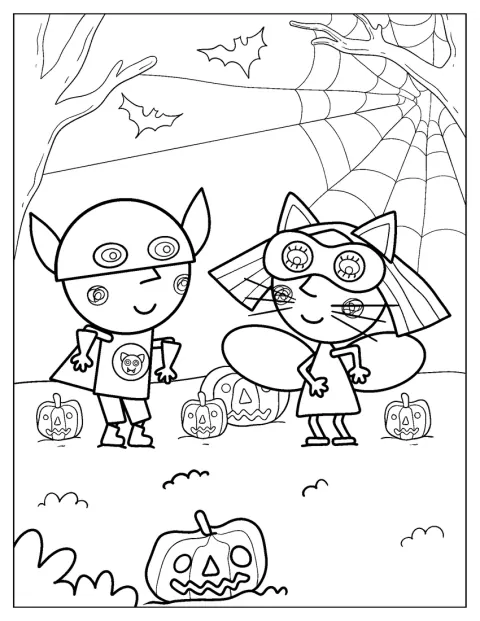 Ben og Holly går knask eller knep på Halloween.