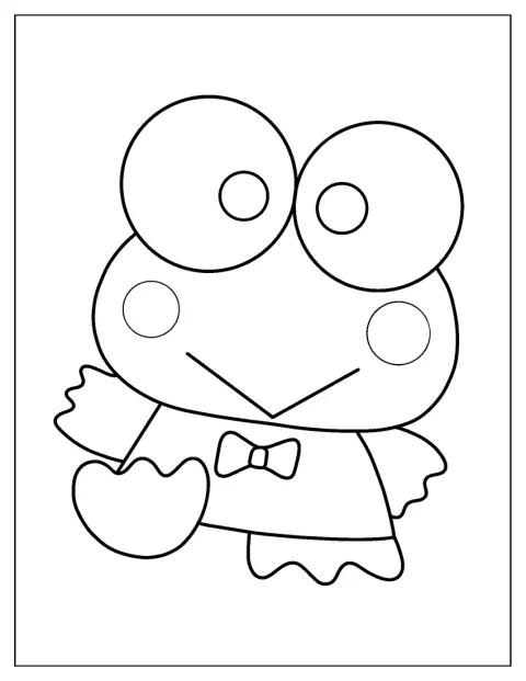 Keroppi står i en enkel positur.