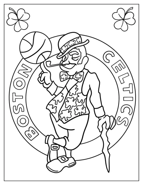 Boston Celtics Emblem To Color