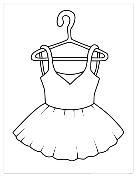 Un vestido de ballet luce una falda de tul y un corpiño adornado.