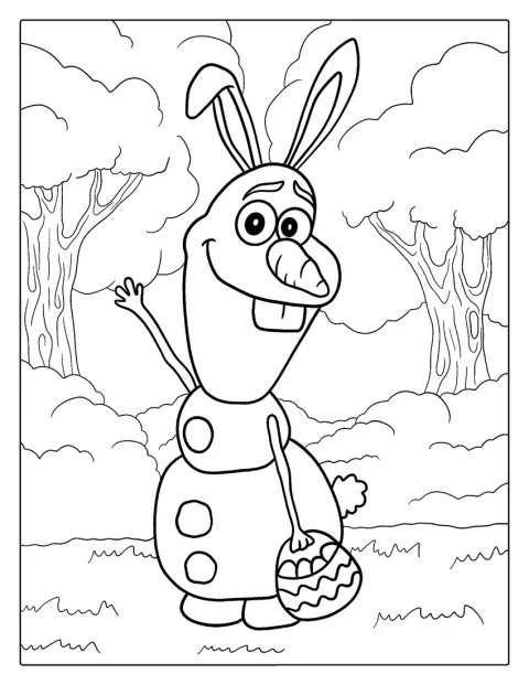 Zu Ostern ist Olaf von fröhlicher Festtagsstimmung umgeben.