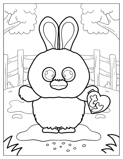 Beanie Boo Coloring Page Of Coop In Farm