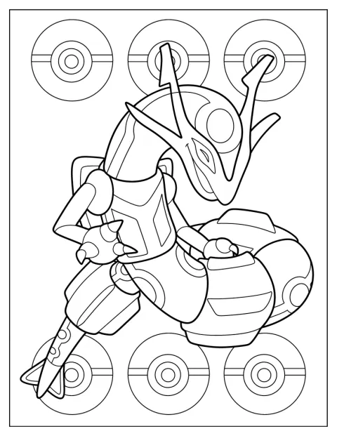 Rayquaza vidáman mosolyog.