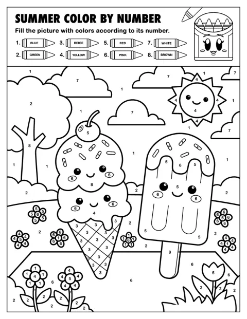 アイスクリームとアイスキャンディーが、夏の太陽の下に並んでいます。
