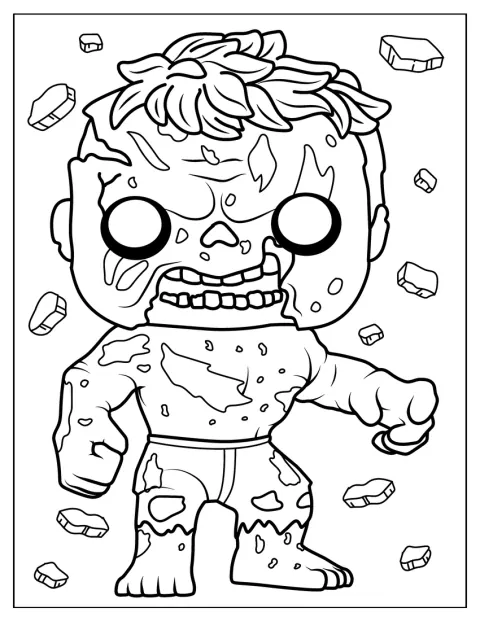 Hulk cuki kawaii zombiként látható.