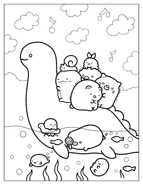 Przyjaciele Sumikko Gurashi jadą razem na Sumi-ssie.
