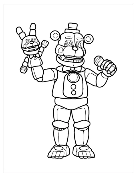 Fazbear di Five Nights At Freddy’s tiene un microfono accanto alla Marionetta.