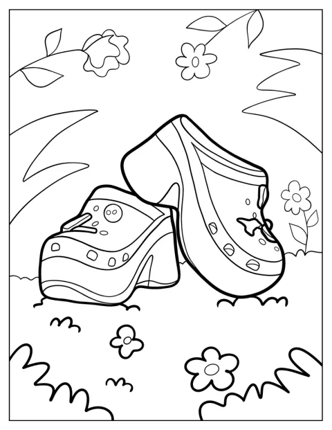 Een paar Crocs Siren-clogs voor dames heeft hoge, opvallende zolen.