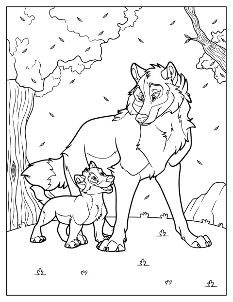 Wolf Coloring Page Of Aleu Wolfdog From Balto Movie