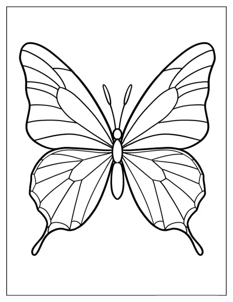 Uma borboleta kawaii surge com padrões inspirados em vitrais.