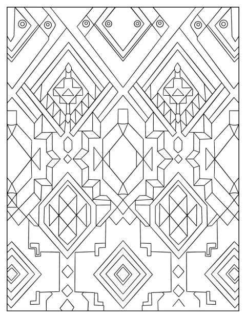 Geometrikus rombuszok kapcsolódnak össze egy ismétlődő mintában.