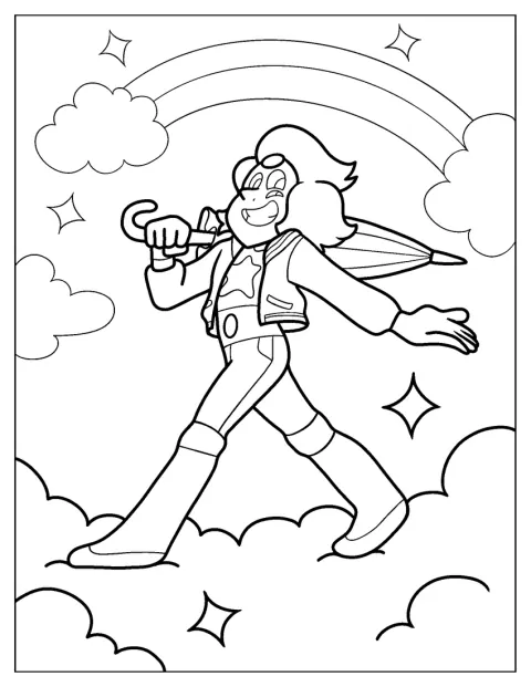 Rainbow Quartz 2.0 kävelee pilvien päällä.