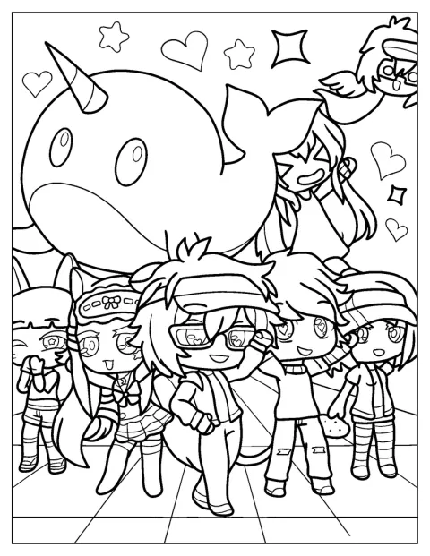 Luni, Lado, Senpaibuns, Male Buns e Charlotte Mei aparecem juntos em poses distintas.