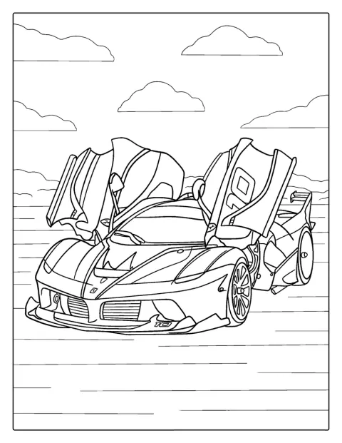 LaFerrari avanza por la pista preparada para competir.