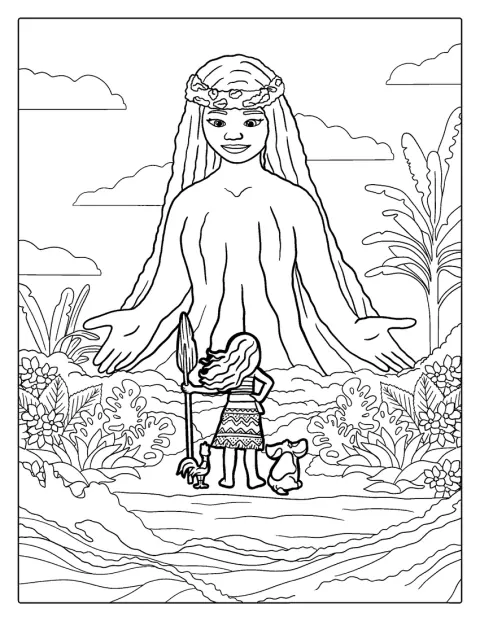 Te Fiti steht als Mutter Natur da.