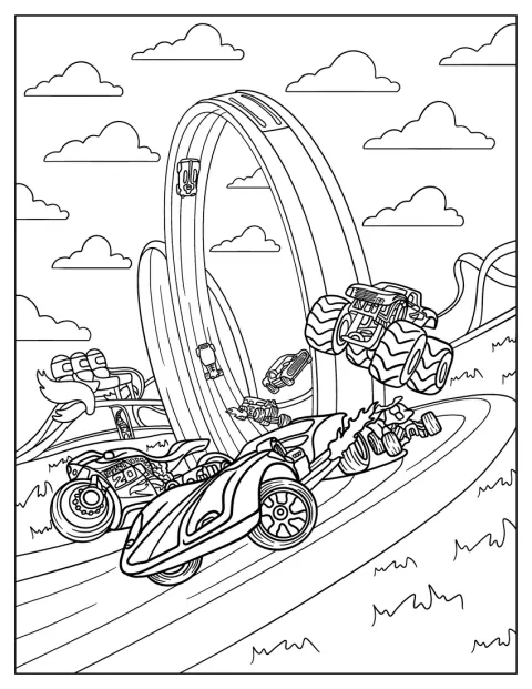En Hot Wheels Unleashed-bil står klar på banen.