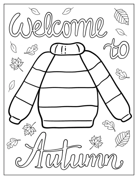 Un maglione decorato dà il benvenuto all'autunno.