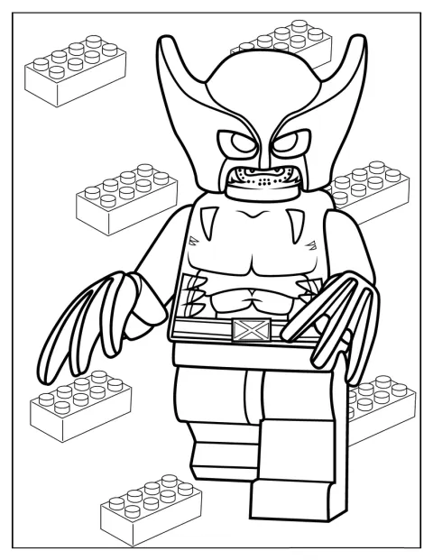 Wolverine ist in einer einfachen, gut erkennbaren Pose zu sehen.