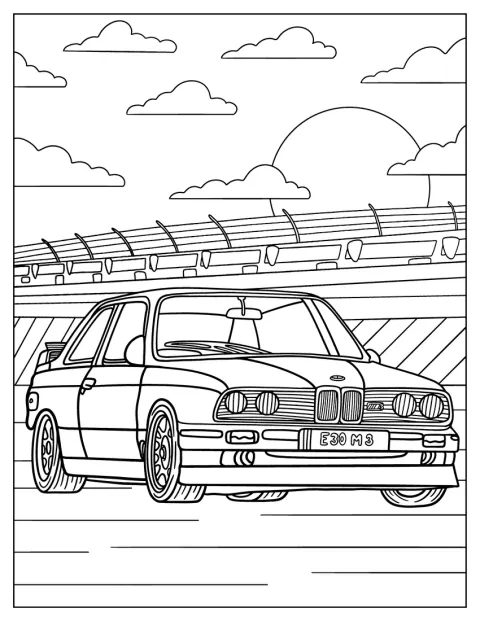 BMW 3シリーズ E30が静かに駐車しています。