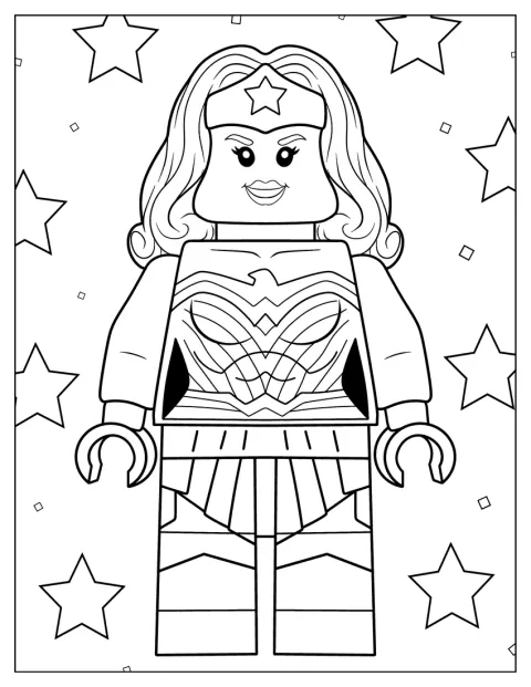 Lego-Ihmenainen seisoo kuvassa.