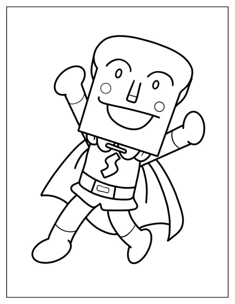Shokupanman encourage ses amis avec enthousiasme.