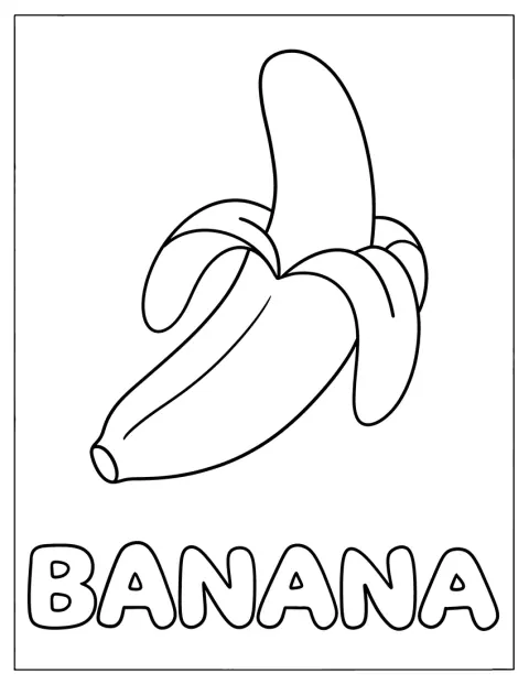 Une banane pelée est accompagnée d’une inscription.