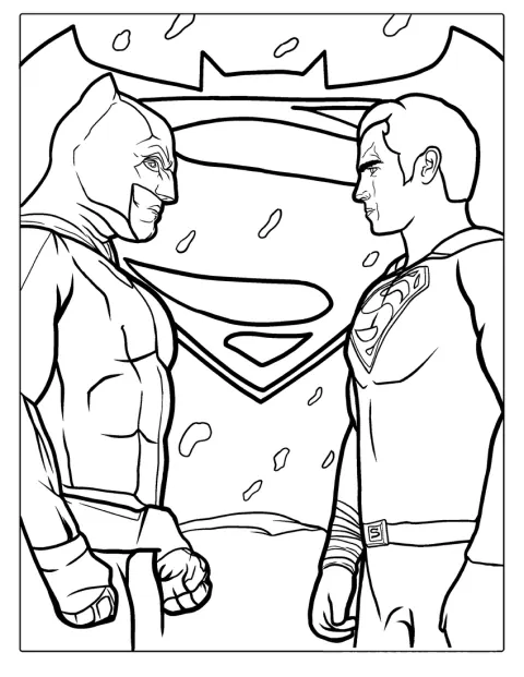 Batman et Superman s’affrontent dans une scène de combat.