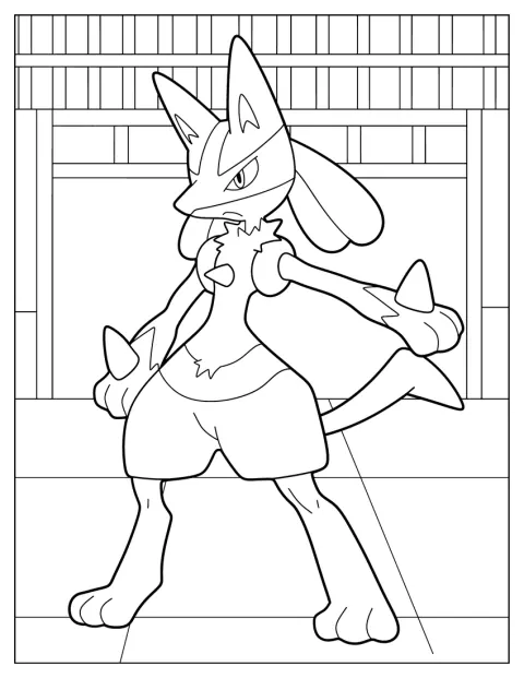 Lucario står klar til kamp.