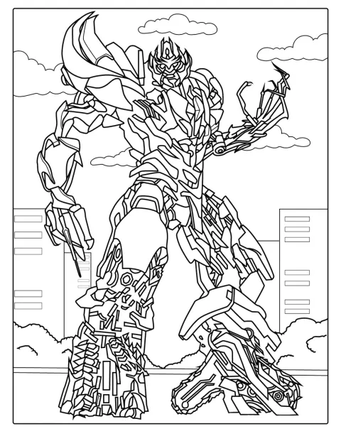 Megatron posa como robot en una ilustración de Transformers.