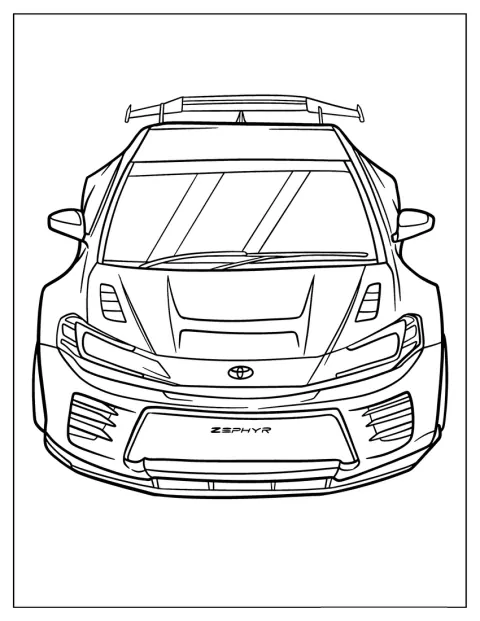 Easy 2023 Toyota Coloring Pages Of Prius For Kids