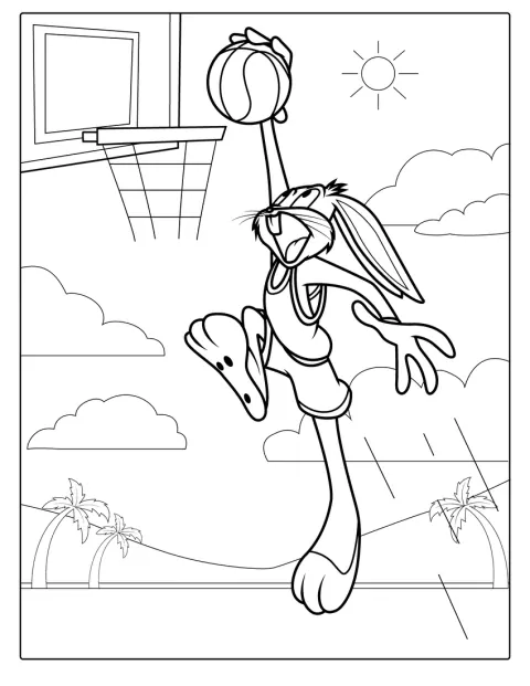 Bugs Bunny aparece en una escena inspirada en Space Jam.