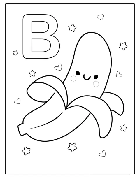 Uma banana aparece isolada, com o contorno bem definido.