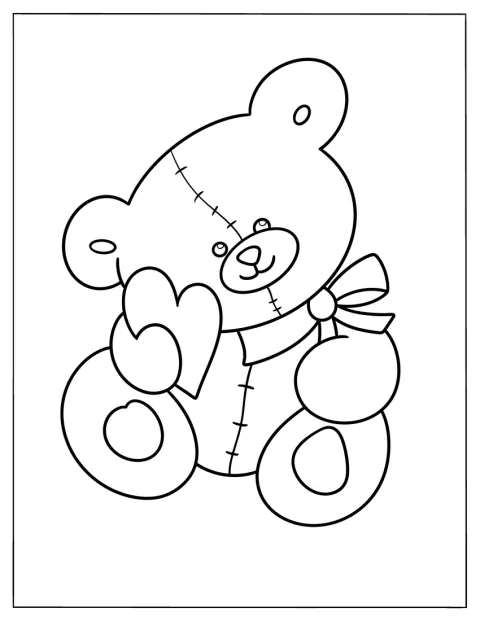 Suloinen nallekarhu kantaa suurta rusettia kaulassaan.