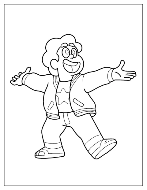 Steven ler glatt mot betraktaren.