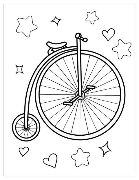 シンプルな一輪車が描かれています。