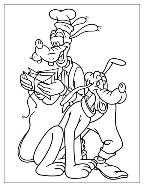 Pluto levelet visz Goofynak.