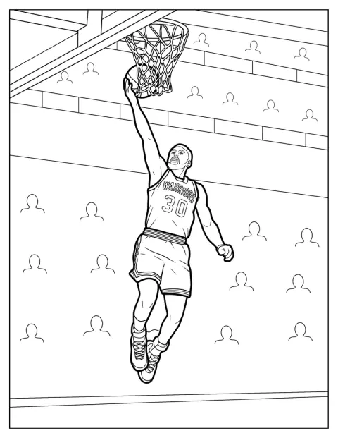 Stephen Curry springer mod kurven for at lave et layup.